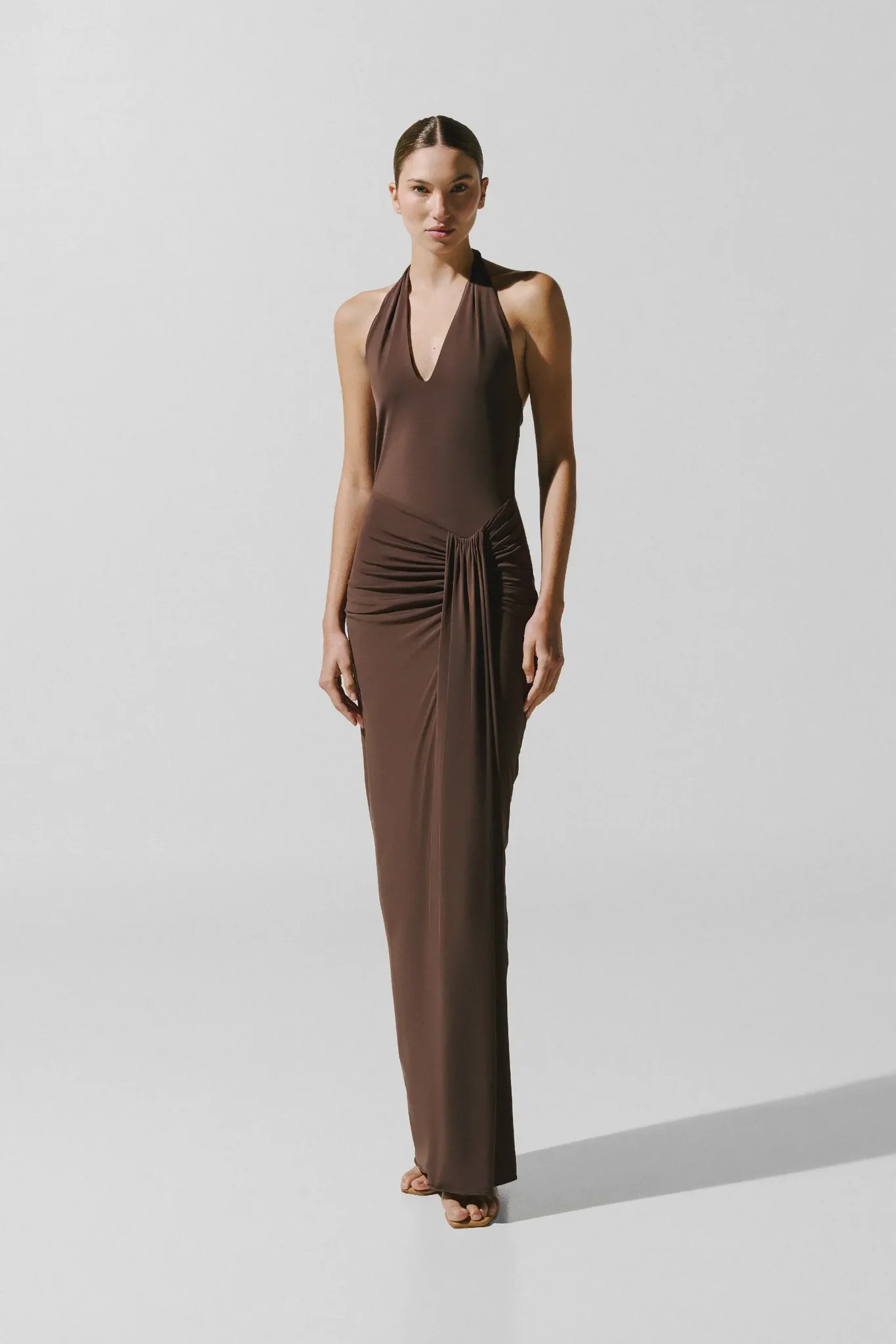 DONATELLA MAXI DRESS Brown 1