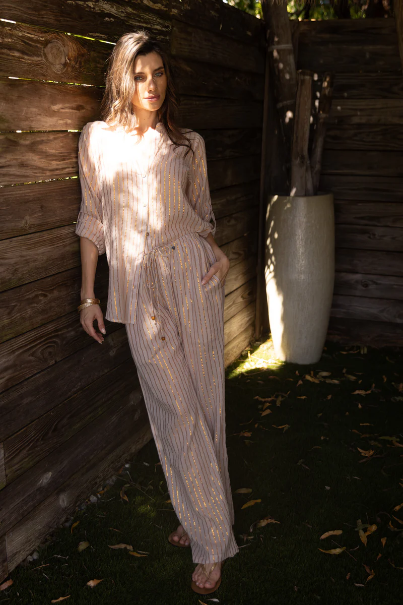 SET PANTS SHIRT BRILLARE Beige 1
