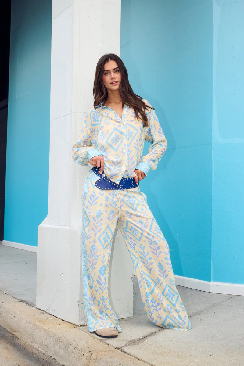 SET PANTS SHIRT CIELO Sky Blue 1