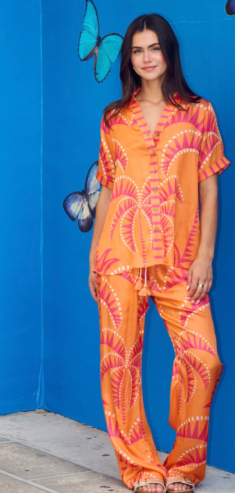 SET PANTS SUNSET HIPPIE Orange 1