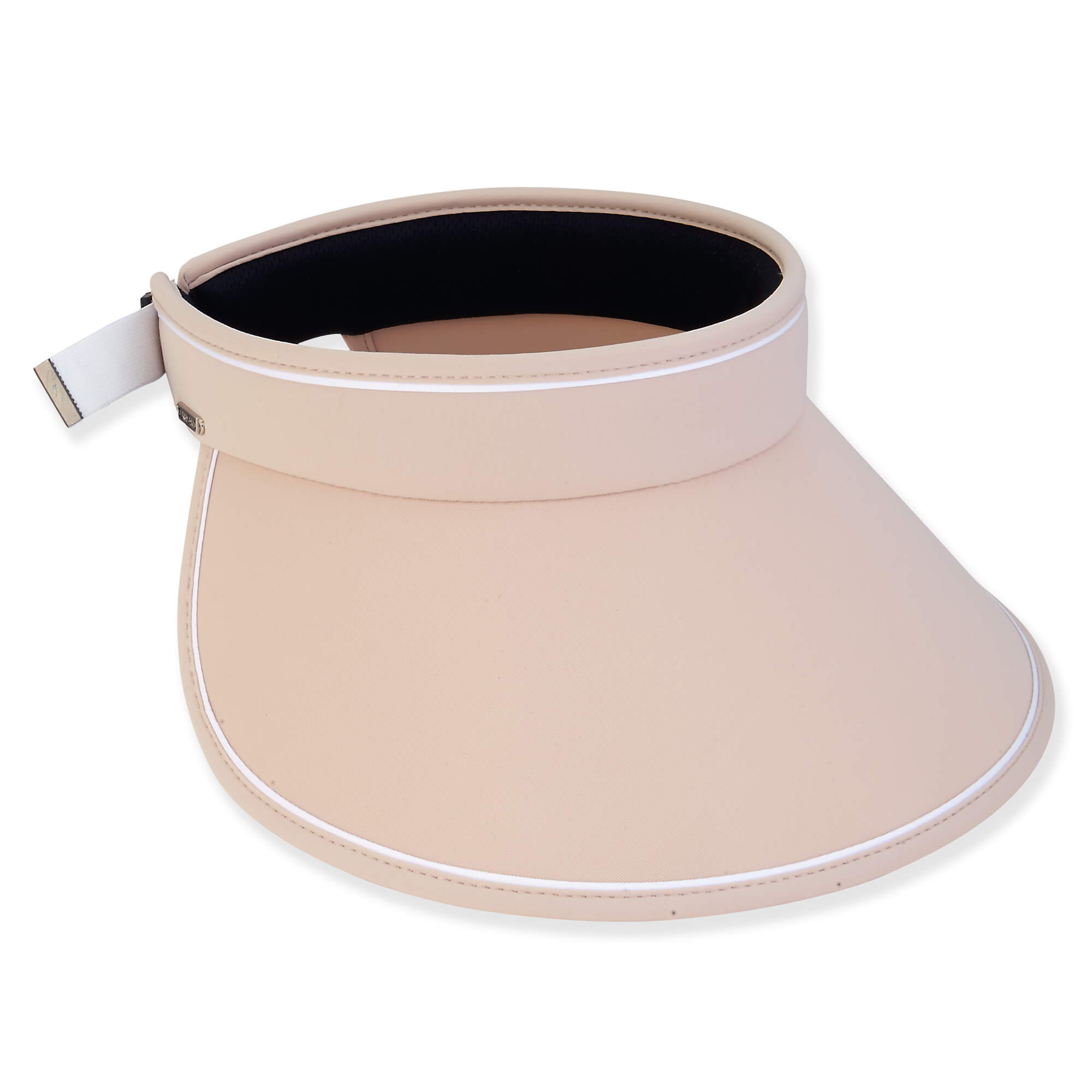 VISOR SPANDEX TWO TONE Ivory 1