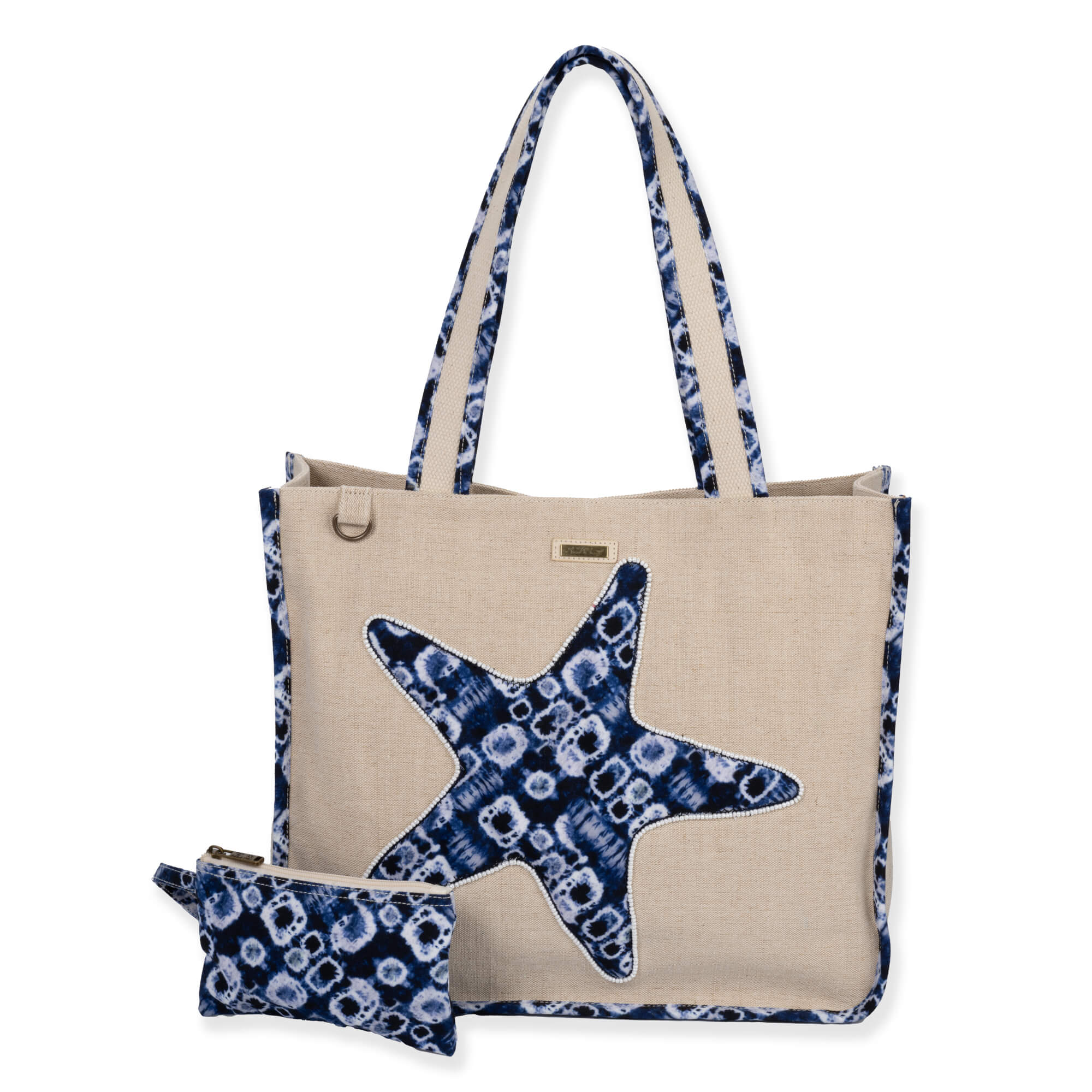 SHIBORI STARFISH SHOULDER TOTE NAVY Navy 1