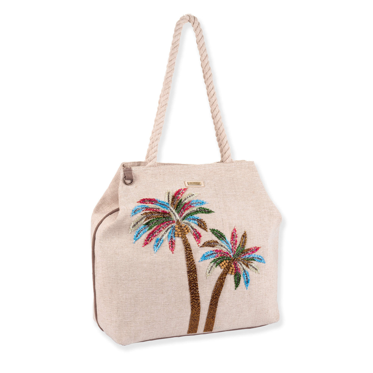 FANCY PALMS TOTE IVORY Ivory 1